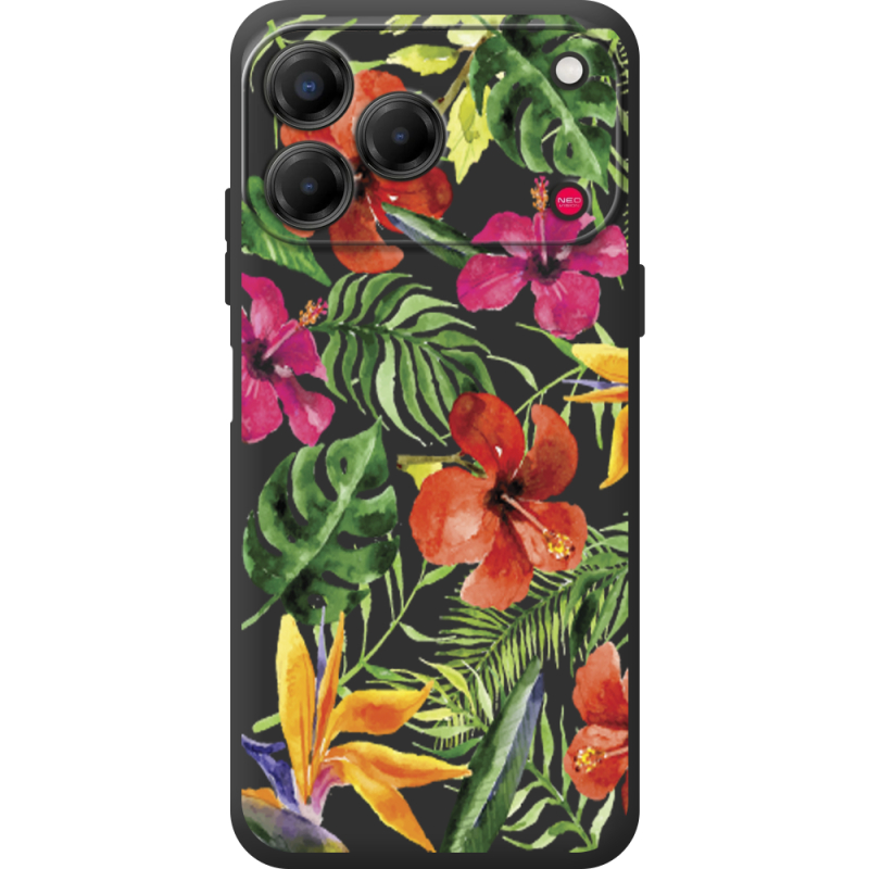 Прозорий чохол BoxFace Nubia V80 Design Tropical Flowers