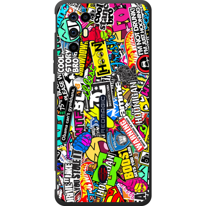 Чохол BoxFace Nubia RedMagic 6R Multicolored Inscriptions