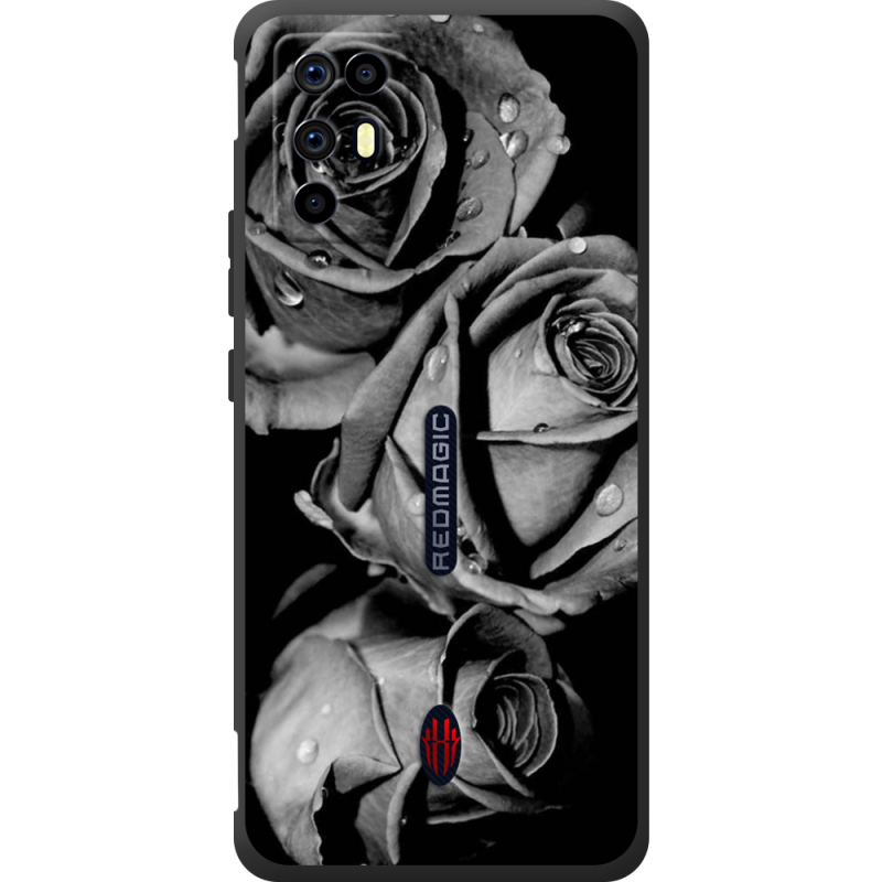 Чохол BoxFace Nubia RedMagic 6R Black and White Roses