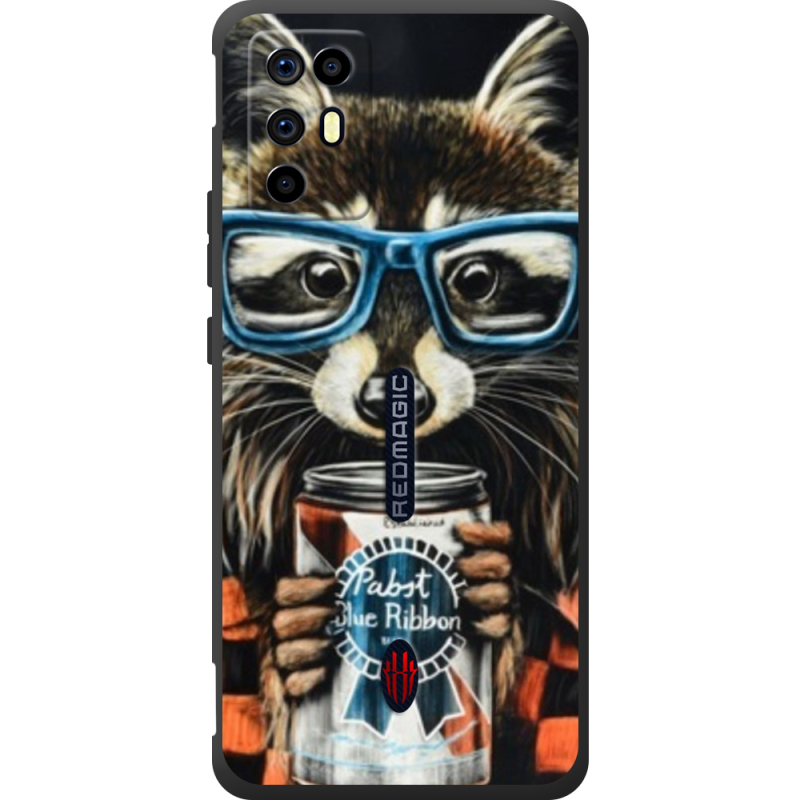 Чохол BoxFace Nubia RedMagic 6R Енот с банкой