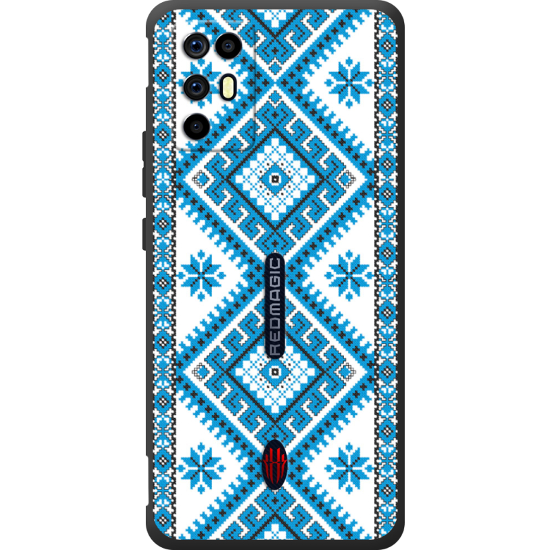 Чохол BoxFace Nubia RedMagic 6R Блакитний Орнамент