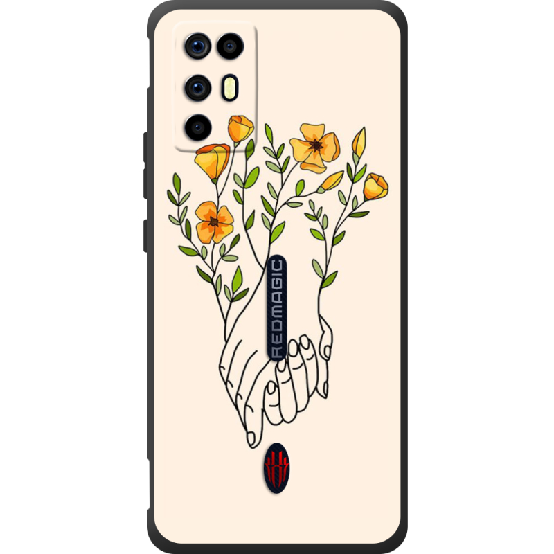 Чохол BoxFace Nubia RedMagic 6R Flower Hands