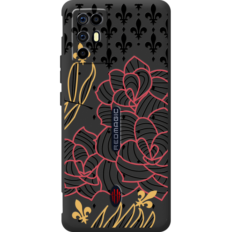 Чорний чохол BoxFace Nubia RedMagic 6R FranceFlowers