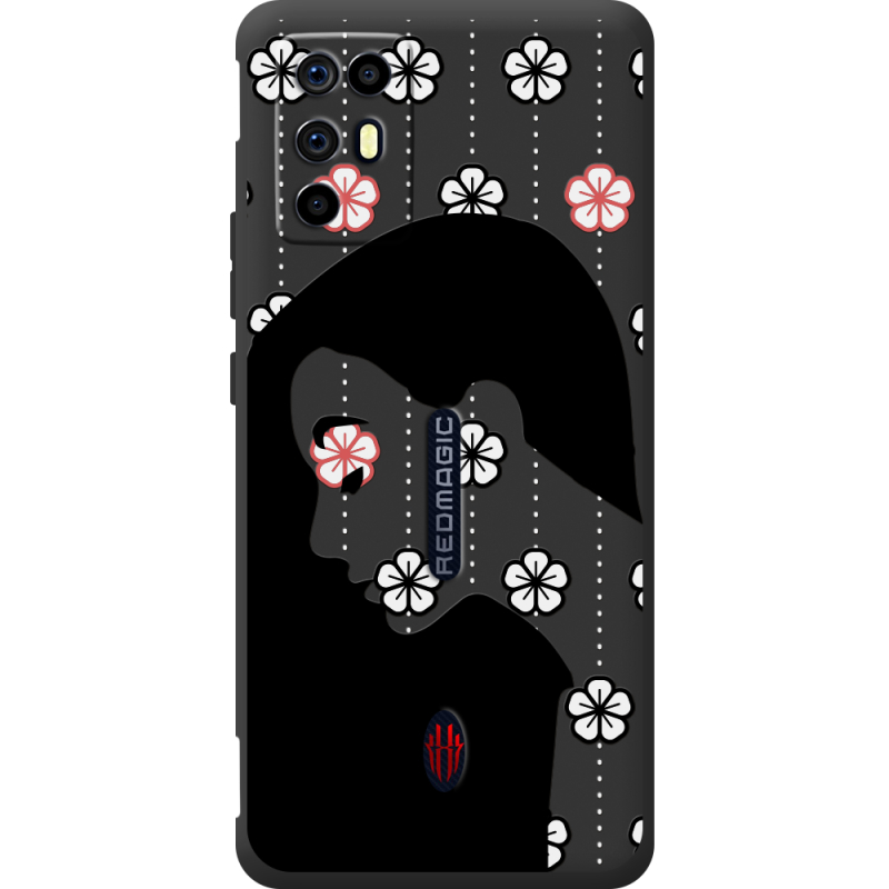 Чорний чохол BoxFace Nubia RedMagic 6R Flower Hair