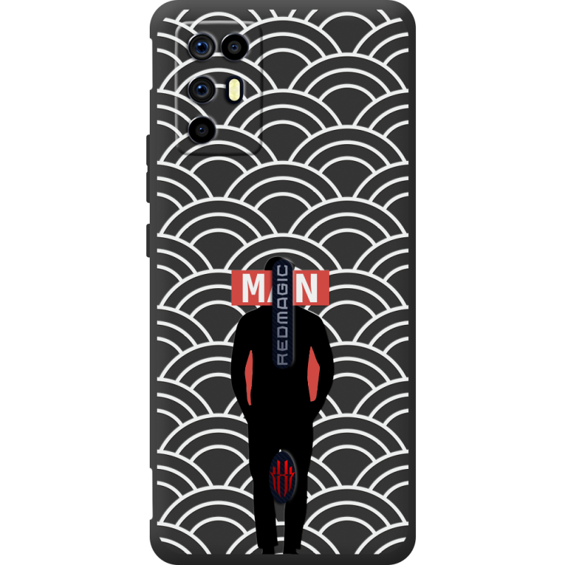 Чорний чохол BoxFace Nubia RedMagic 6R Man Pattern
