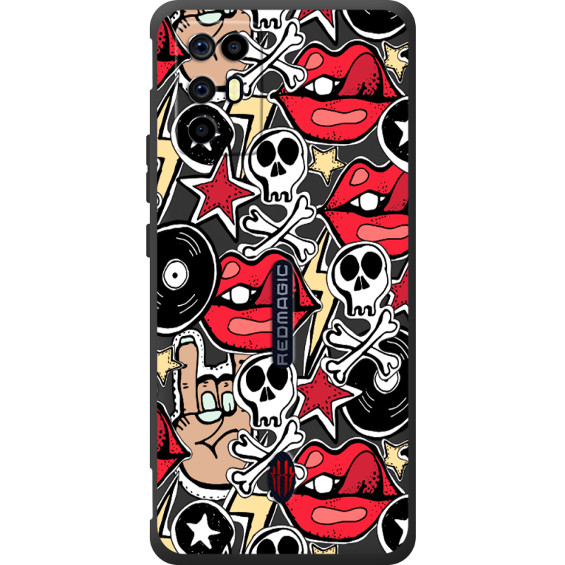 Чорний чохол BoxFace Nubia RedMagic 6R Rock Graffiti