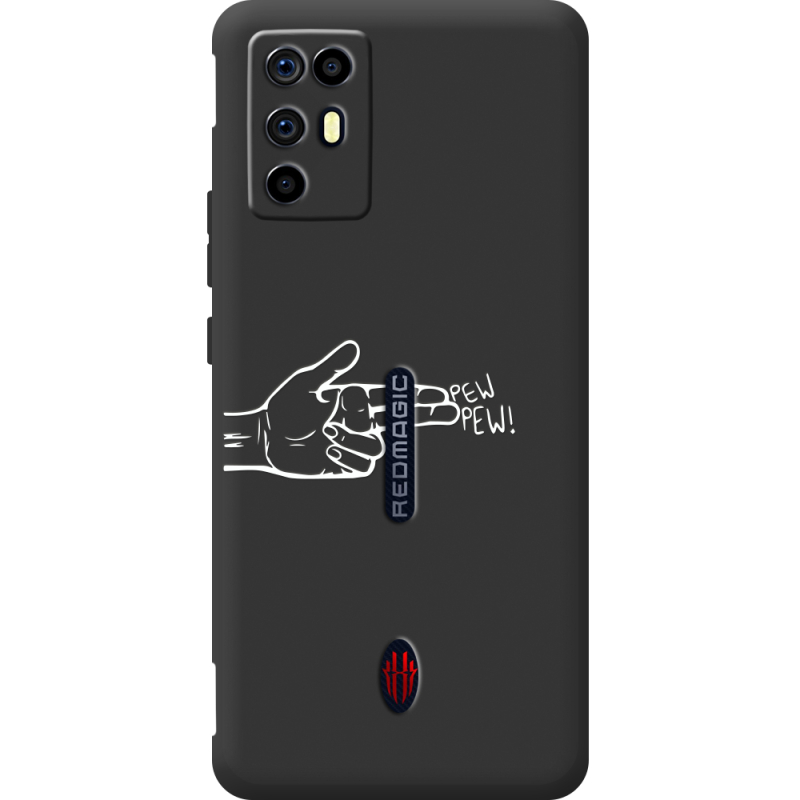 Чорний чохол BoxFace Nubia RedMagic 6R Pew Pew