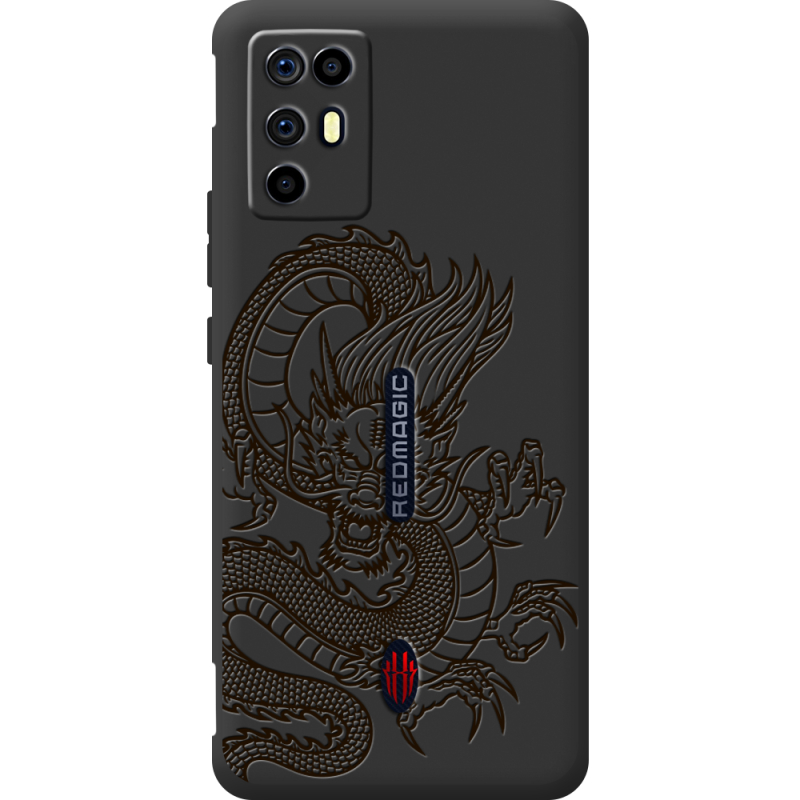 Чорний чохол BoxFace Nubia RedMagic 6R Chinese Dragon