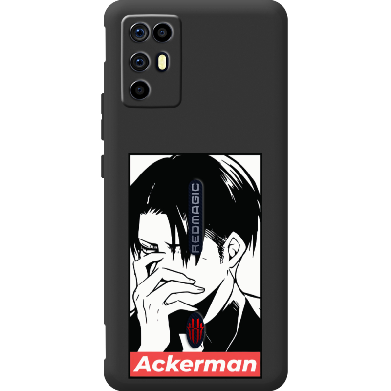 Чорний чохол BoxFace Nubia RedMagic 6R Attack On Titan - Ackerman