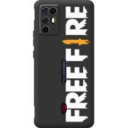 Чорний чохол BoxFace Nubia RedMagic 6R Free Fire White Logo