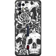 Чорний чохол BoxFace Nubia RedMagic 6R Skull and Roses