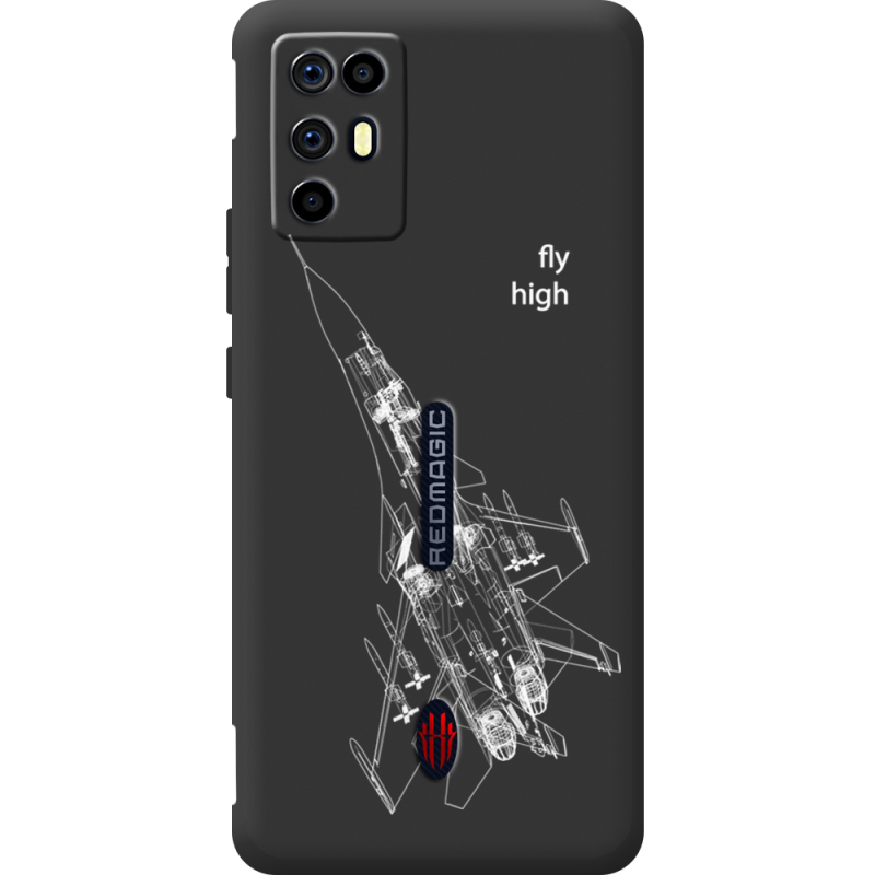 Чорний чохол BoxFace Nubia RedMagic 6R Військовий літак