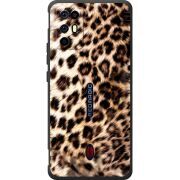 Чорний чохол BoxFace Nubia RedMagic 6R Леопардовий