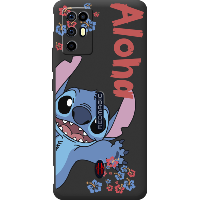 Чорний чохол BoxFace Nubia RedMagic 6R Гавайський гість Stich