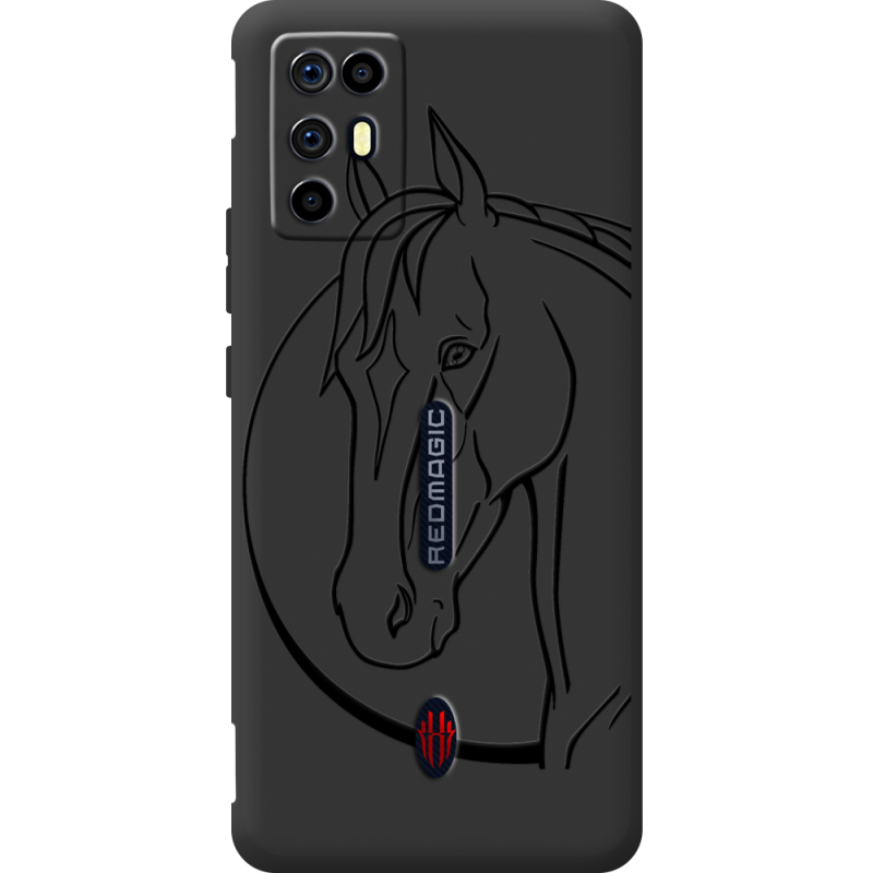 Чорний чохол BoxFace Nubia RedMagic 6R Horse