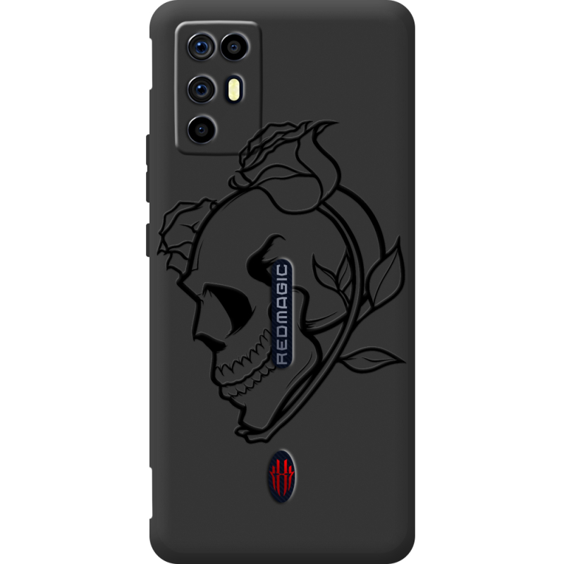 Чорний чохол BoxFace Nubia RedMagic 6R Skull and Roses