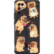 Прозорий чохол BoxFace Nubia RedMagic 6R с 3D-глазками Pug