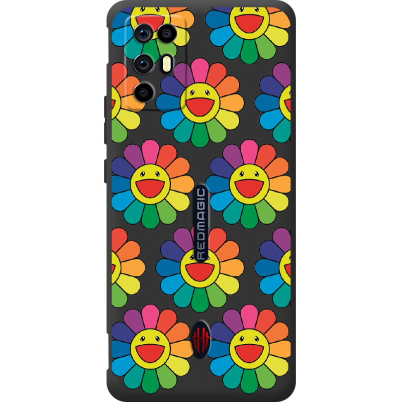 Прозорий чохол BoxFace Nubia RedMagic 6R Hippie Flowers