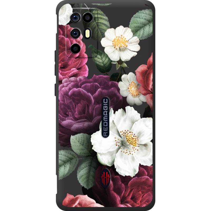 Прозорий чохол BoxFace Nubia RedMagic 6R Floral Dark Dreams