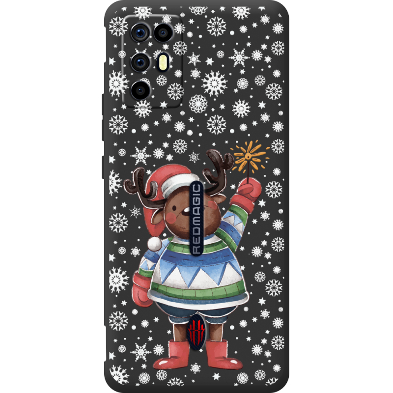 Прозорий чохол BoxFace Nubia RedMagic 6R Christmas Deer with Snow