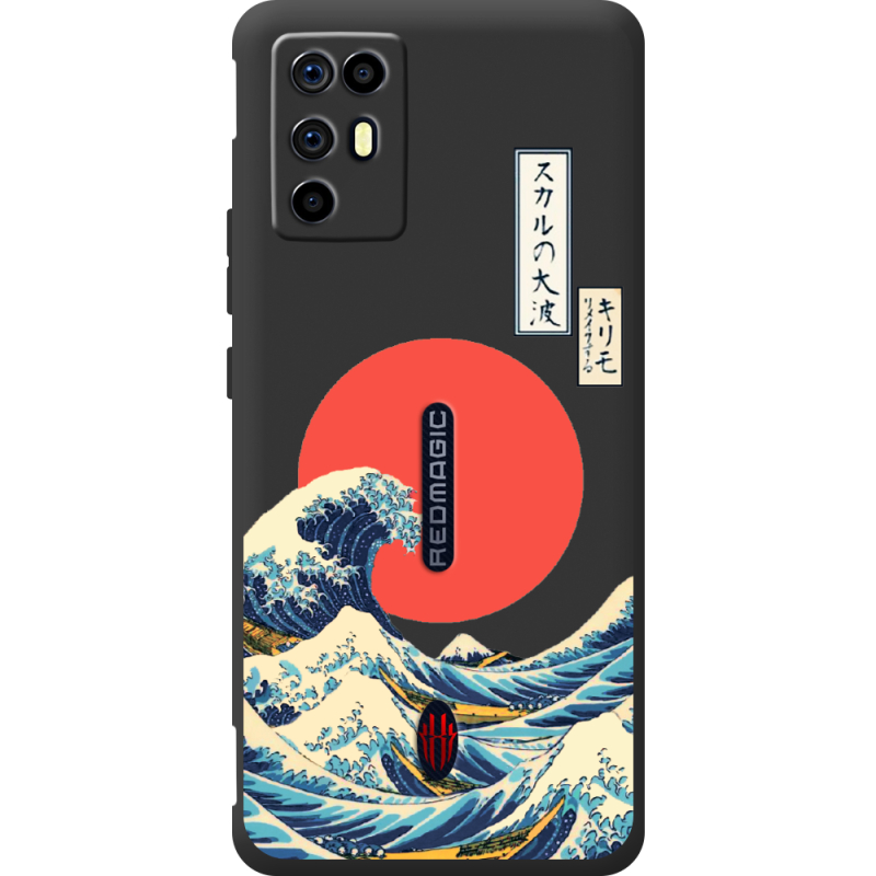 Прозорий чохол BoxFace Nubia RedMagic 6R Большая волна в Канагаве