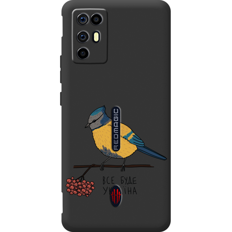 Прозорий чохол BoxFace Nubia RedMagic 6R Синиця і калина