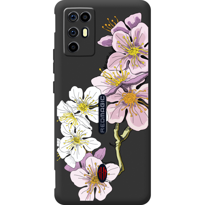 Прозорий чохол BoxFace Nubia RedMagic 6R Cherry Blossom