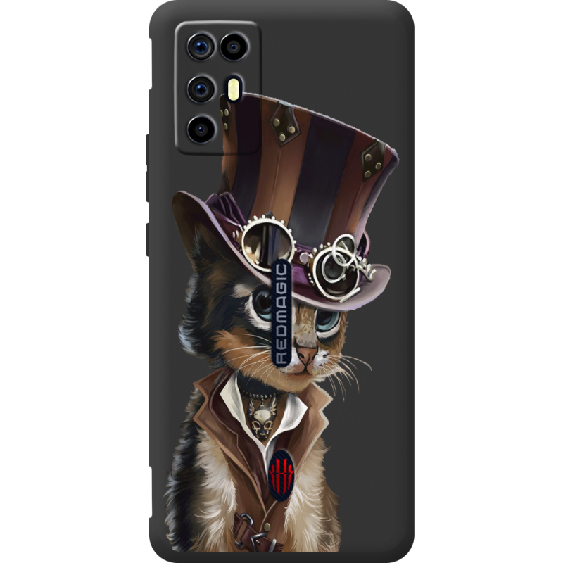 Прозорий чохол BoxFace Nubia RedMagic 6R Steampunk Cat