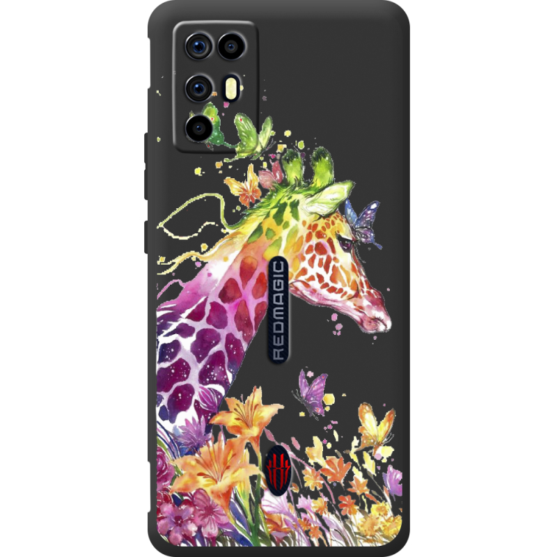Прозорий чохол BoxFace Nubia RedMagic 6R Colorful Giraffe
