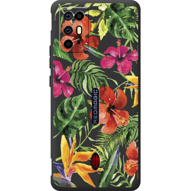 Прозорий чохол BoxFace Nubia RedMagic 6R Tropical Flowers