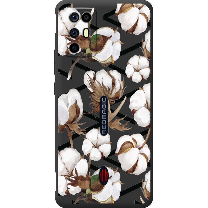 Прозорий чохол BoxFace Nubia RedMagic 6R Cotton flowers
