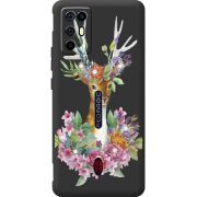 Чохол зі стразами Nubia RedMagic 6R Deer with flowers