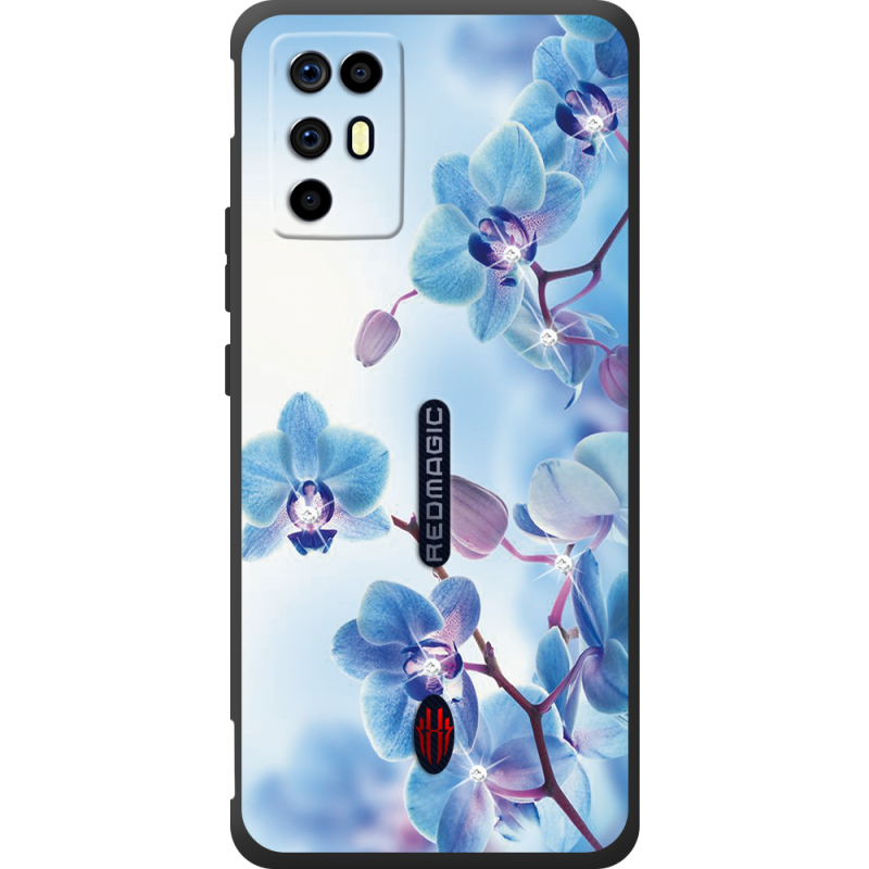 Чохол зі стразами Nubia RedMagic 6R Orchids