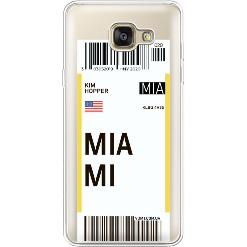 Прозрачный чехол Uprint Samsung A710 Galaxy A7 2016 Ticket Miami