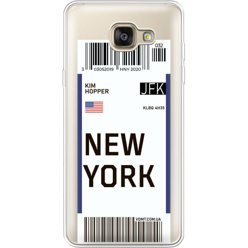 Прозрачный чехол Uprint Samsung A710 Galaxy A7 2016 Ticket New York