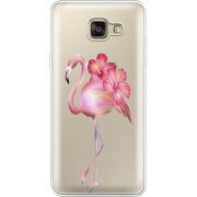 Прозрачный чехол Uprint Samsung A710 Galaxy A7 2016 Floral Flamingo