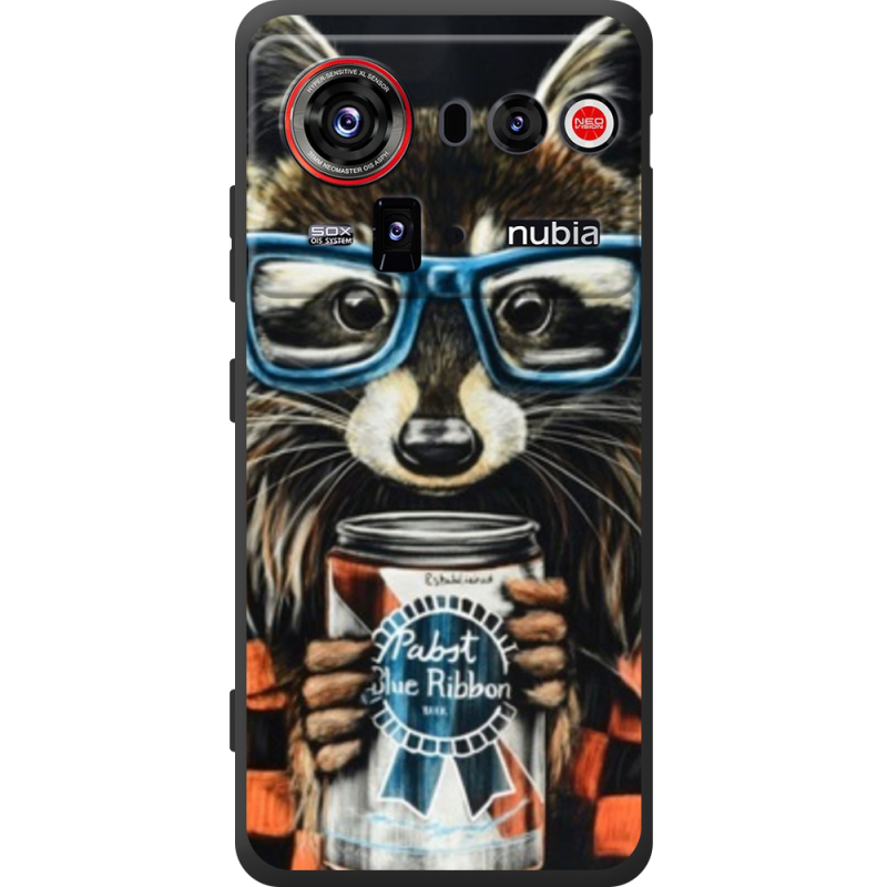 Чохол BoxFace Nubia Z80 Ultra Енот с банкой