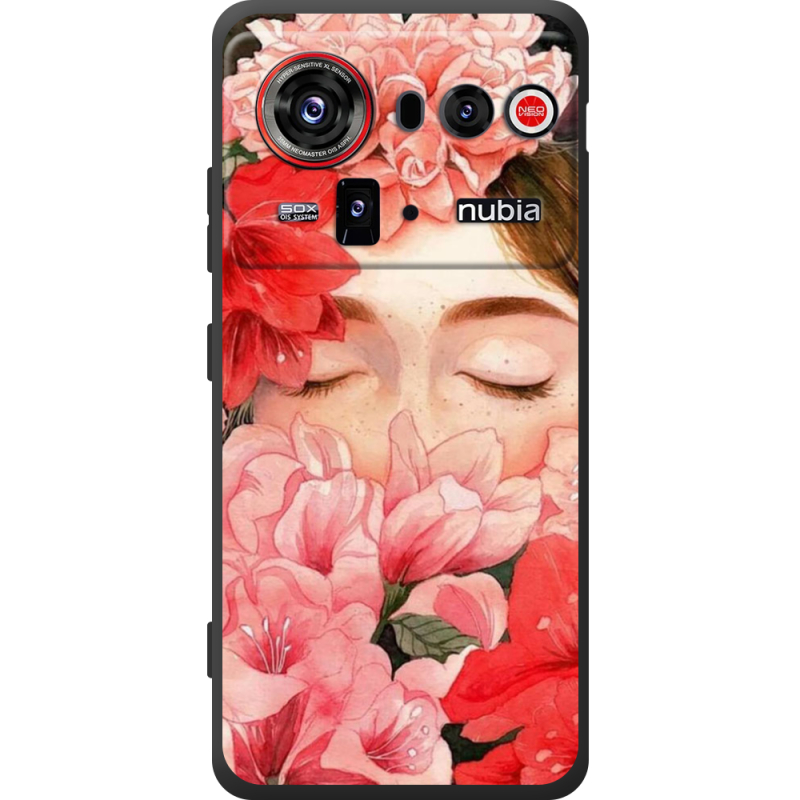 Чохол BoxFace Nubia Z80 Ultra Girl in Flowers