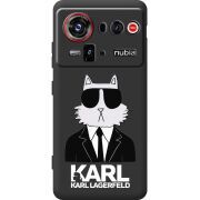 Чорний чохол BoxFace Nubia Z80 Ultra Cat in Black