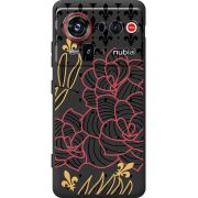 Чорний чохол BoxFace Nubia Z80 Ultra FranceFlowers