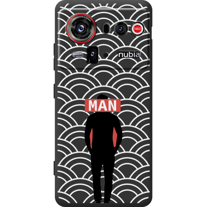Чорний чохол BoxFace Nubia Z80 Ultra Man Pattern