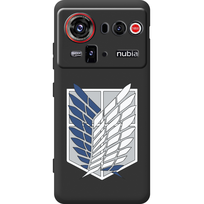 Чорний чохол BoxFace Nubia Z80 Ultra Атака Титанов Крылья Свободы