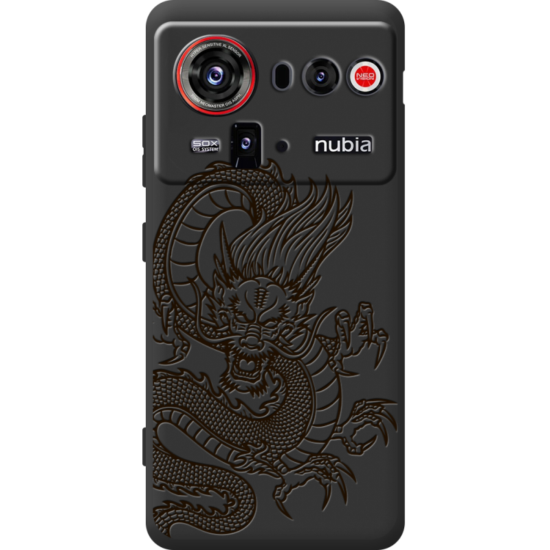 Чорний чохол BoxFace Nubia Z80 Ultra Chinese Dragon