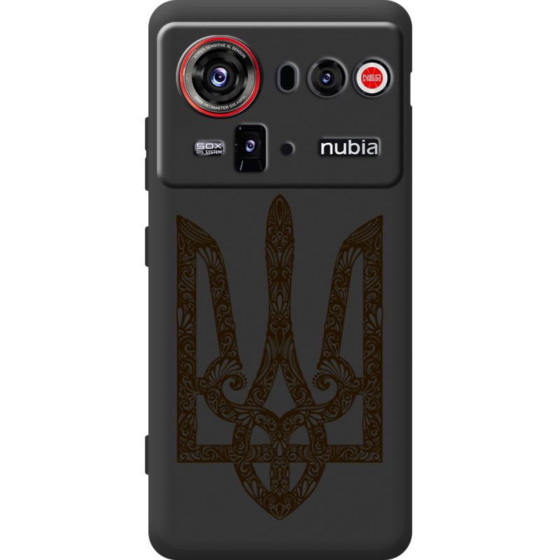 Чорний чохол BoxFace Nubia Z80 Ultra Ukrainian Trident