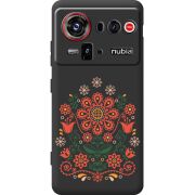 Чорний чохол BoxFace Nubia Z80 Ultra Ukrainian Ornament