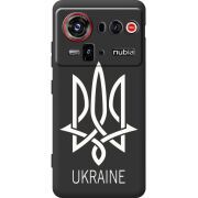Чорний чохол BoxFace Nubia Z80 Ultra Тризуб монограмма ukraine