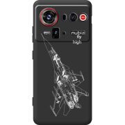 Чорний чохол BoxFace Nubia Z80 Ultra Військовий літак