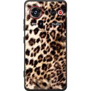 Чорний чохол BoxFace Nubia Z80 Ultra Леопардовий