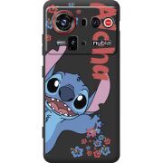 Чорний чохол BoxFace Nubia Z80 Ultra Гавайський гість Stich