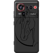 Чорний чохол BoxFace Nubia Z80 Ultra Horse